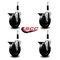 Service Caster 5'' Hard Rubber Swivel 7/8'' Expanding Stem Caster Set with Brake, 4PK SCC-EX20S514-HRS-PLB-78-4 - alternate 4